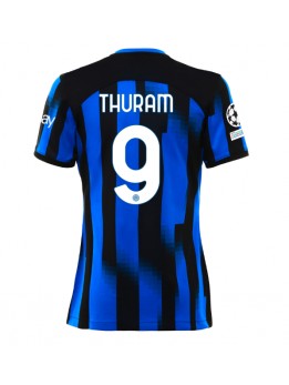 Billige Inter Milan Marcus Thuram #9 Hjemmedrakt Dame 2023-24 Kortermet